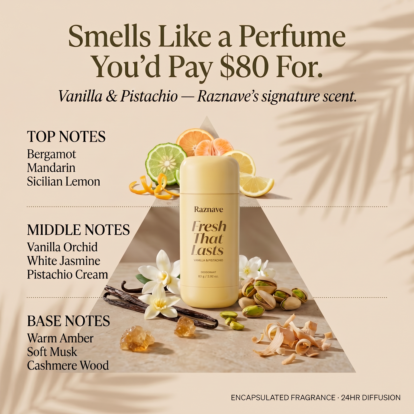Deodorant Vanilla & Pistachio Fresh