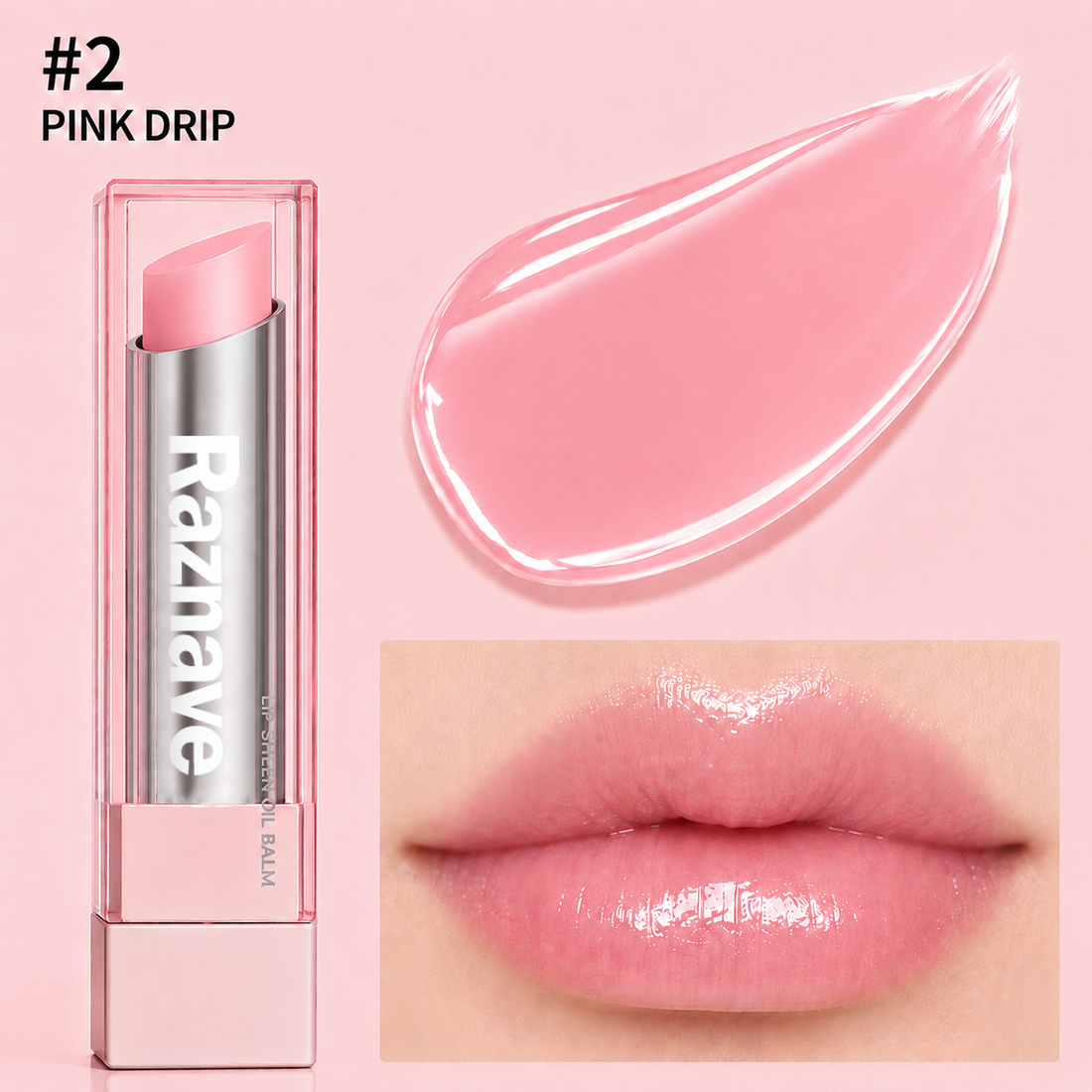 Last Day Buy 1 Get 1 Free | Raznave GLOW VEIL LIP SHEEN OIL BALM