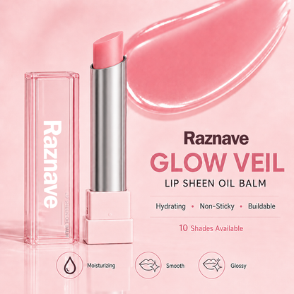Last Day Buy 1 Get 1 Free | Raznave GLOW VEIL LIP SHEEN OIL BALM