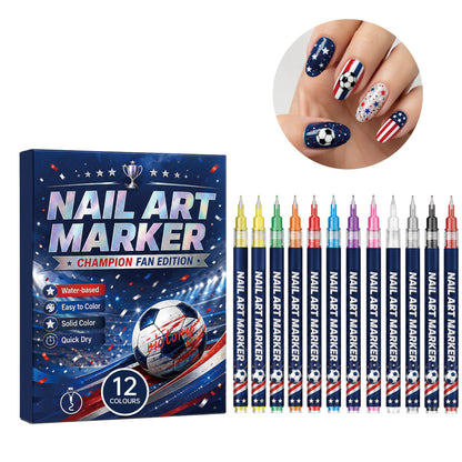 Raznave™12-color fan-themed nail art brushes