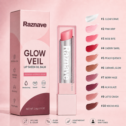 Last Day Buy 1 Get 1 Free | Raznave GLOW VEIL LIP SHEEN OIL BALM