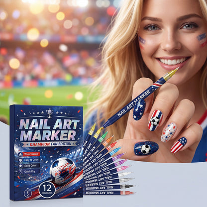 Raznave™12-color fan-themed nail art brushes