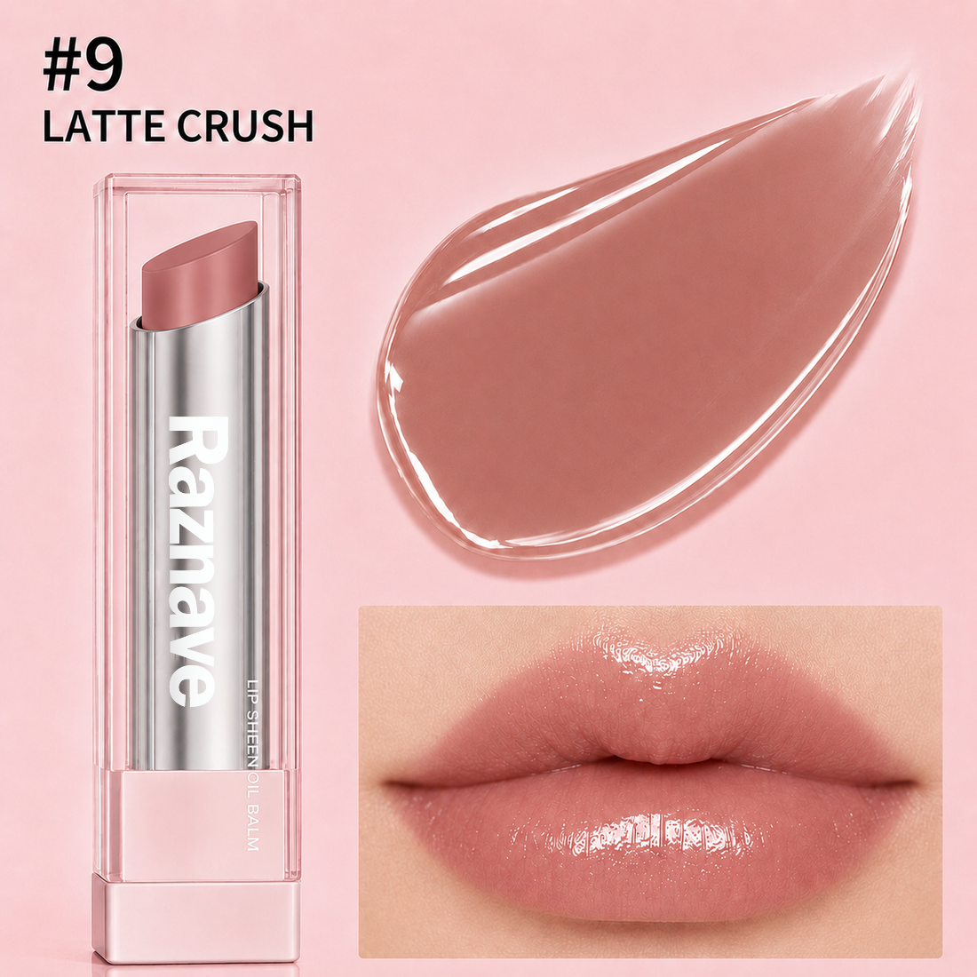 Last Day Buy 1 Get 1 Free | Raznave GLOW VEIL LIP SHEEN OIL BALM