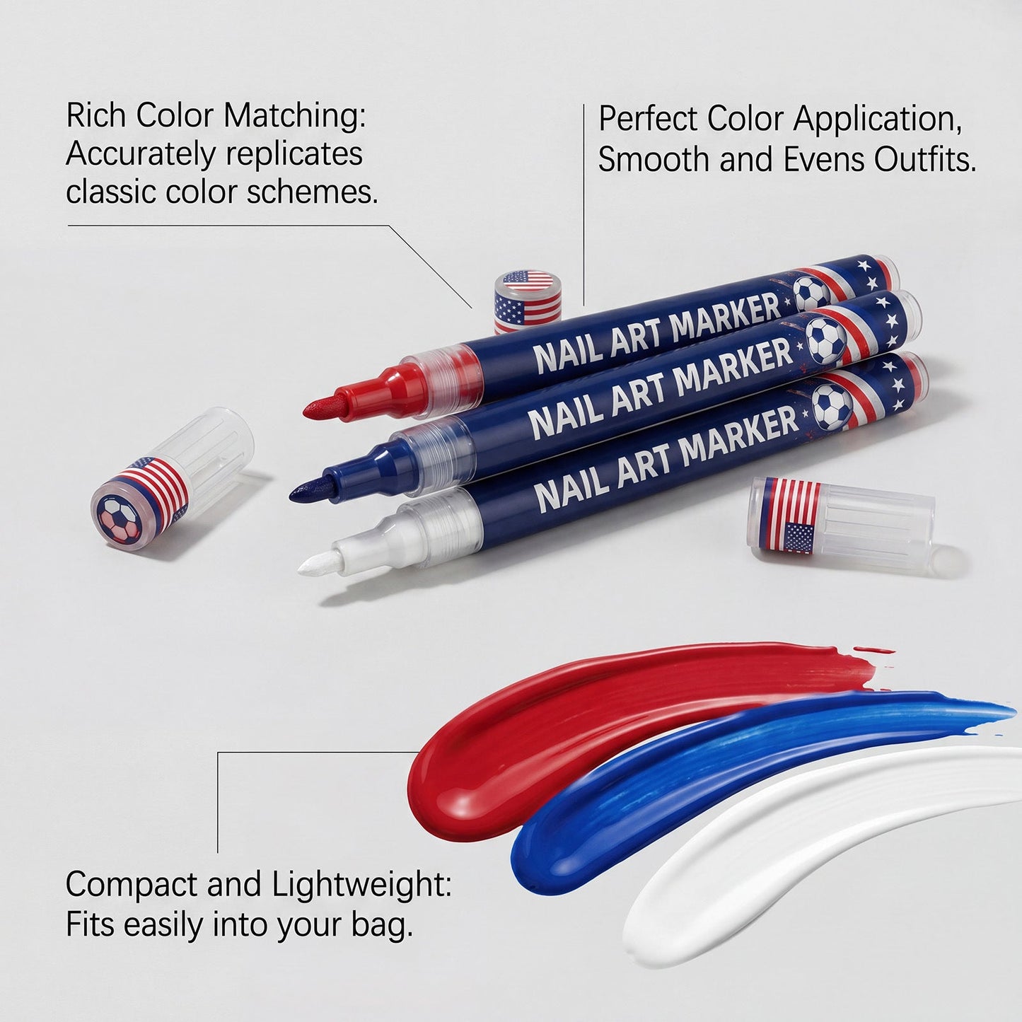 Raznave™12-color fan-themed nail art brushes